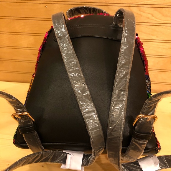 Sequin Multicolored Striped Backpack - Picture 3 of 5